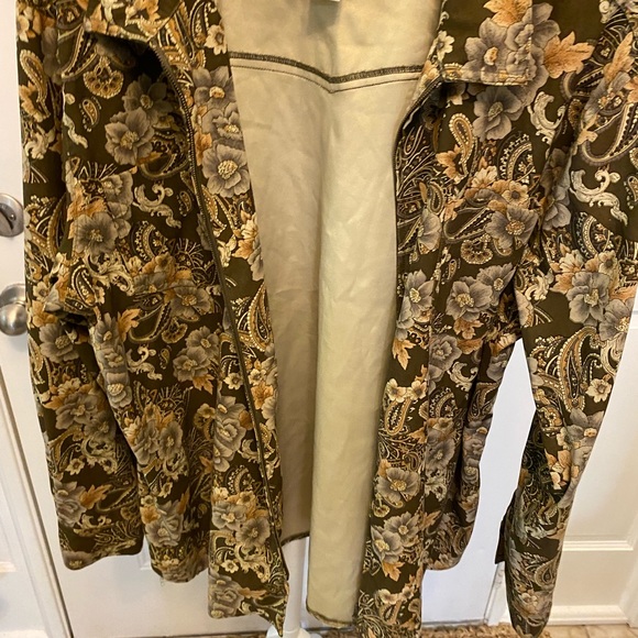 Vintage Sag Harbor Floral Paisley Full Zip Shacket Shirt Jacket LS 18 - Picture 7 of 7